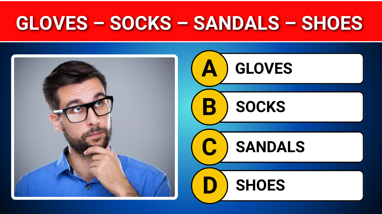 20 Logic and IQ Quiz Odd One Out Challenge